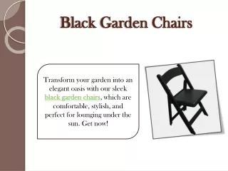 Black Garden Chairs