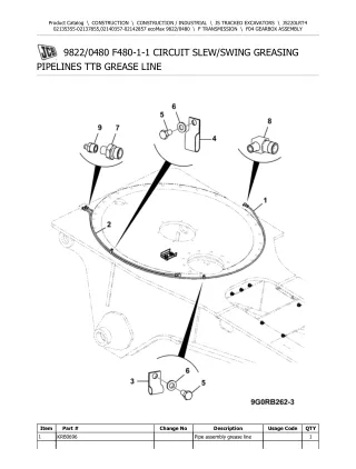 JCB JS220LR T4 ecoMax TRACKED EXCAVATOR Parts Catalogue Manual (Serial Number 02135355-02137855)