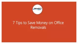 7 Tips to Save Money on Office Removals