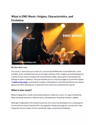 What is EMO Music