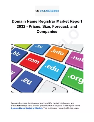 Domain Name Registrar Market Research