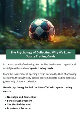 The Psychology of Collecting Why We Love Sports Trading Cards