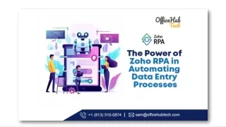 The Power of Zoho RPA in Automating Data Entry Processes