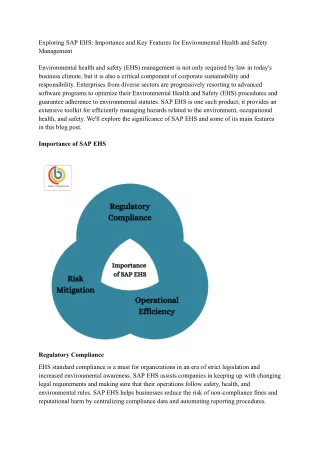 Exploring SAP EHS_ Importance and Key Features for Environmental Health and Safety Management