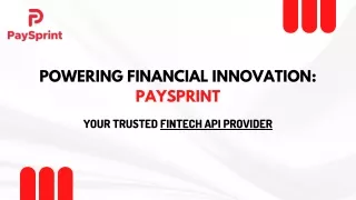 Fintech API Provider