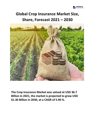 Global Crop Insurance Market Size