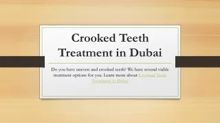 Crooked Teeth Treatment in Dubai