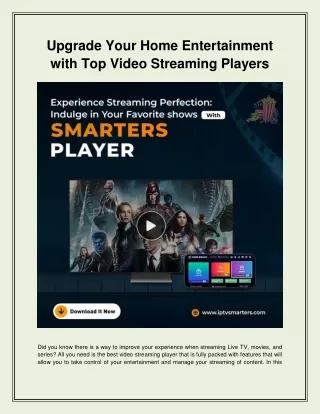 Upgrade Your Home Entertainment with Top Video Streaming Players