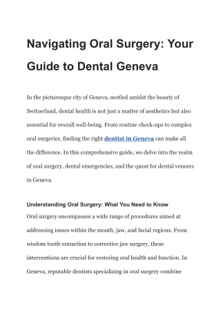 Navigating Oral Surgery_ Your Guide to Dental Geneva