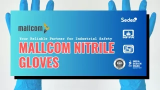 HIGH-QUALITY NITRILE GLOVES - MANUFACTURER IN INDIA | MALLCOM CUT RESISTANT, CHE