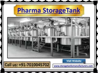 Pharma Storage Tank ,Pharmaceutical  Tank , Stainless Steel Mixing Tank Manufacturers  , Chennai