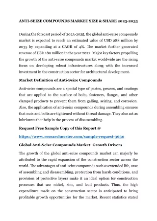 Anti-Seize Compounds Market