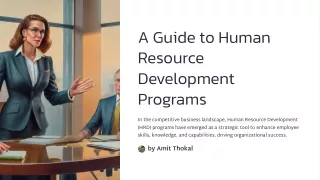 A Guide to Human Resource Development Programs