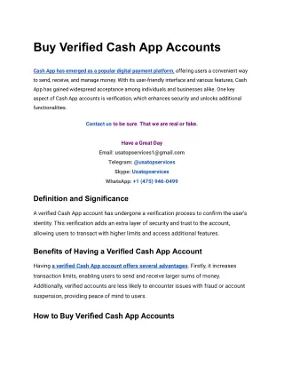 Buy Verified Cash App Accounts