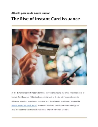 Role of Instant Card Issuance in Inclusion