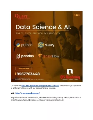 Excel in AI: Leading Data Science Training Institute Kochi