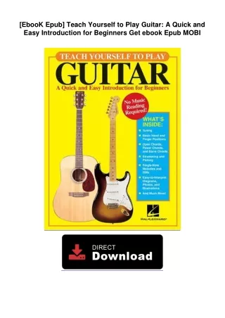 [EbooK Epub] Teach Yourself to Play Guitar: A Quick and Easy Introduction for