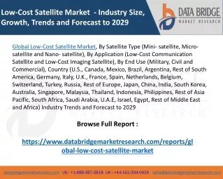 Global Low-Cost Satellite Market