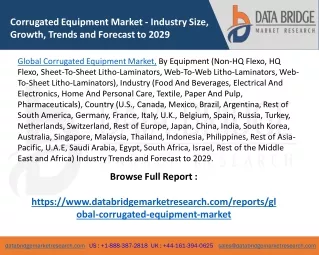 Global Corrugated Equipment Market