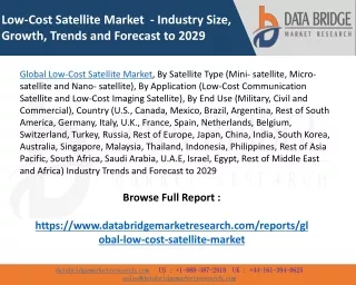 Global Low-Cost Satellite Market