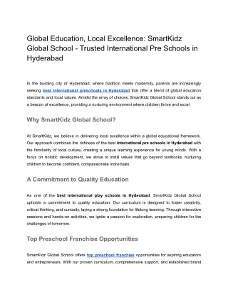 Global Education, Local Excellence_ SmartKidz Global School - Trusted International Pre Schools in Hyderabad.docx