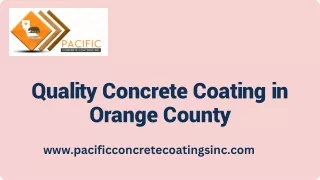 Elevating Excellence in Orange County's quality Concrete Coating