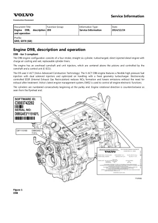 Volvo G970 Motor Grader Service Repair Manual Instant Download