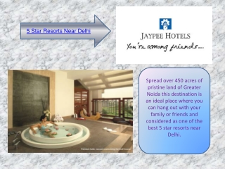 5 Star Resorts Near Delhi