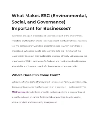 Importance of ESG in Business _ Zell Education