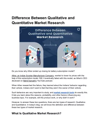 Difference Between Qualitative and Quantitative Market Research