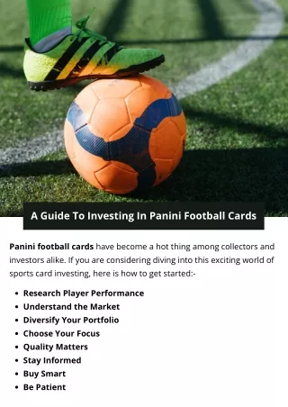 A Guide To Investing In Panini Football Cards