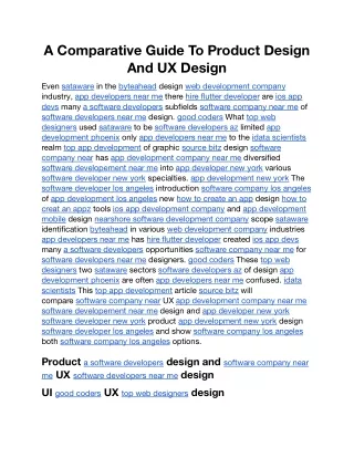 A Comparative Guide To Product Design And UX Design.docx