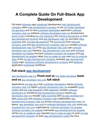 A Complete Guide On Full-Stack App Development.docx