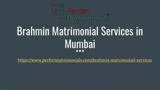 Brahmin Matrimonial Services in Mumbai