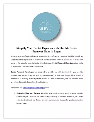 Dentist Yarrabilba - Dental Payment Plans Logan - Bilby Dental