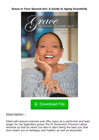 ❤PDF⚡ Grace in Your Second Act: A Guide to Aging Gracefully