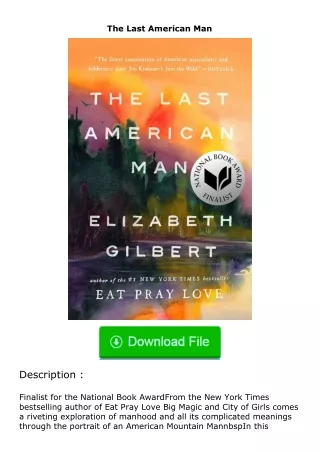 full✔download️⚡(pdf) The Last American Man