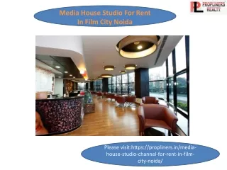 Media House Studio For Rent In Film City Noida 9899920199