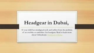 Headgear in Dubai,