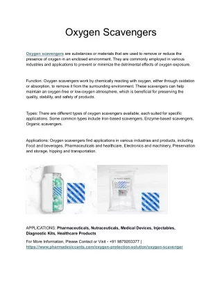 Oxygen Scavengers