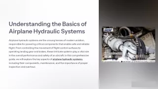 Understanding the Basics of Airplane Hydraulic Systems