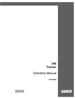 Case IH 340 Tractor Operator’s Manual Instant Download (Publication No.1014203R2)