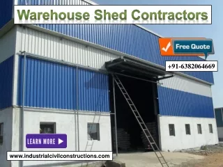 Industrial PEB Construction , PEB Industrial Shed Contractors , Prefabricated Industrial Structure India