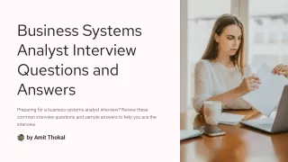 Business Systems Analyst Interview Questions and Answers