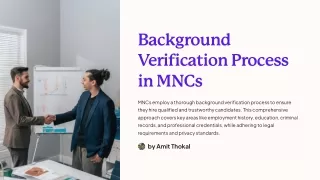 Background verification process in MNCs: Analyzing the finer details