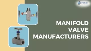 Best Manifold Valves Manufacturer and Exporter in India - Mcneil Instruments