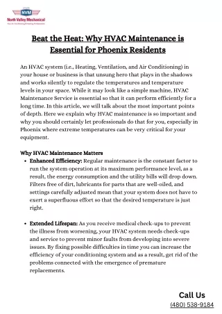 Beat the Heat: Why HVAC Maintenance is Essential for Phoenix Residents