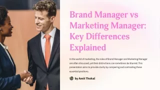 Brand Manager vs Marketing Manager: Key Differences Explained