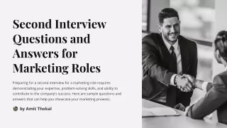 Second Interview Questions and Answers for Marketing Roles