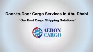 Door-to-Door Cargo Services in Abu Dhabi